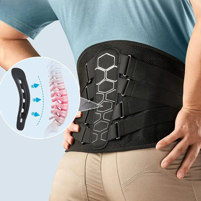 Back Brace for Lower Back Pain — Lumbar Support Belt for Sciatica, Herniated Disc & Spinal Decompression | Lightweight, Adjustable, Discreet Under Clothes