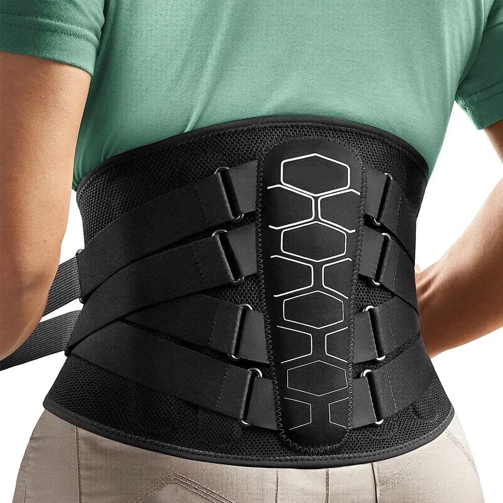 Back Brace for Lower Back Pain — Lumbar Support Belt for Sciatica, Herniated Disc & Spinal Decompression | Lightweight, Adjustable, Discreet Under Clothes