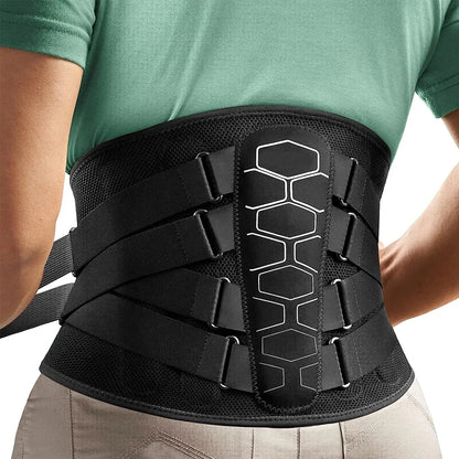 Back Brace for Lower Back Pain — Lumbar Support Belt for Sciatica, Herniated Disc & Spinal Decompression | Lightweight, Adjustable, Discreet Under Clothes